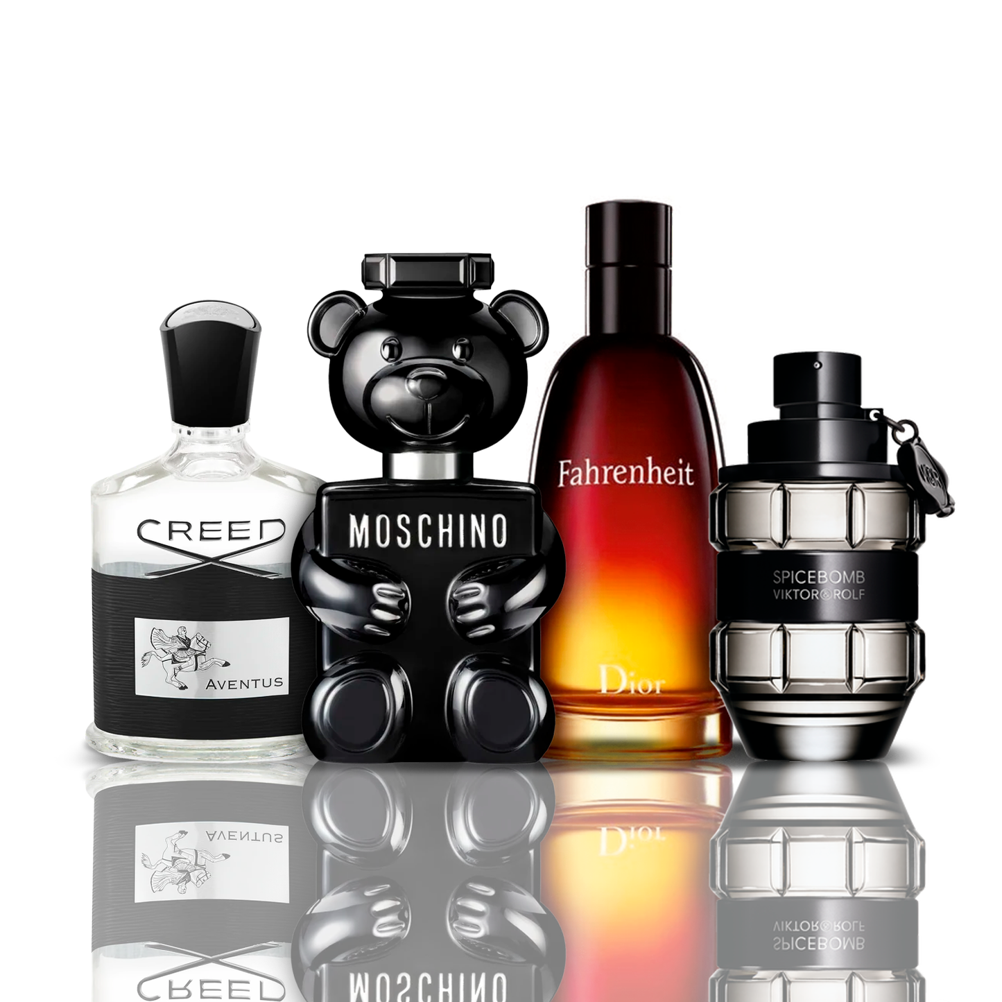 4er Parfüm-Set | Creed Aventus + Fahrenheit + SpiceBomb + Toy Boy Moschino 100 ml