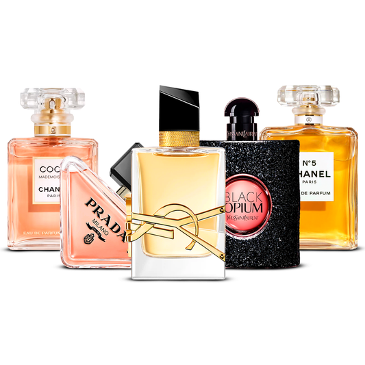 5er Parfüm-Set – Coco Mademoiselle, Prada Paradoxe, Libre, Black Opium und Chanel N°5 [je 100 ml]