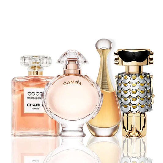 4er Parfüm-Set | Coco Chanel + J'Adore + Olympea + Paco Rabanne Fame 100 ml