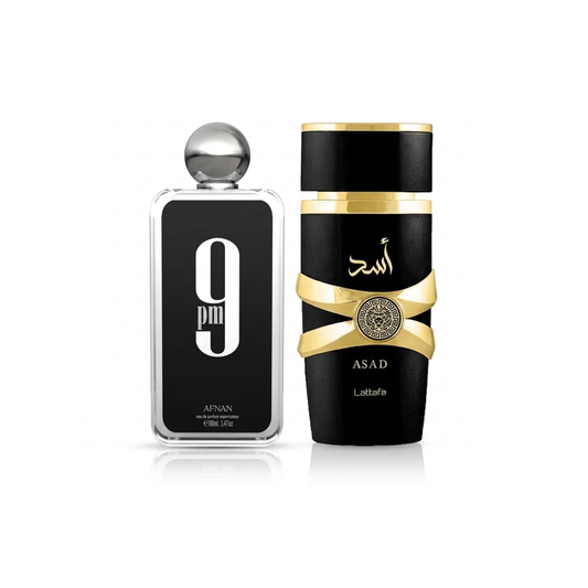 2er Parfüm-Set |Afnan 9PM + Lattafa Asad 100ml