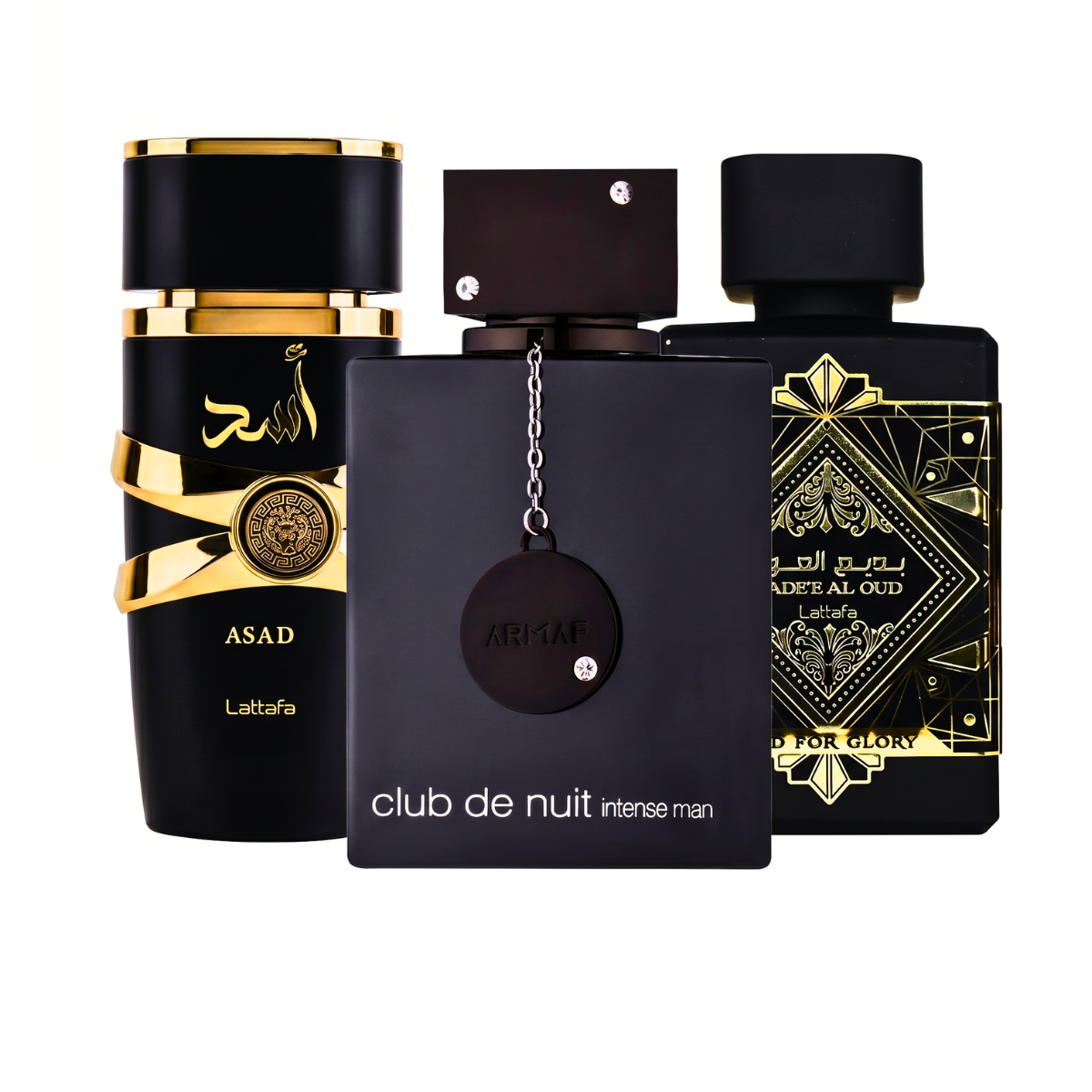 3er Parfüm-Set | Club de Nuit Intense Man + Lattafa Asad + Oud for Glory 100 ml
