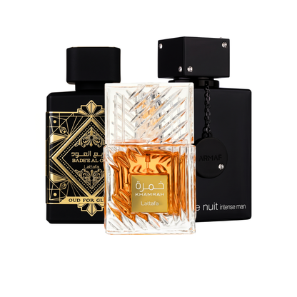3er Parfüm-Set | Club de Nuit Intense Man + Oud for Glory + Khamrah 100 ml
