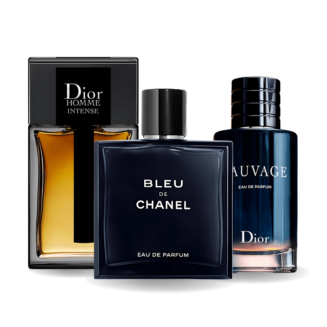 3er Parfüm-Set | Sauvage Dior, Bleu de Chanel, Dior Homme Intense 100 ml