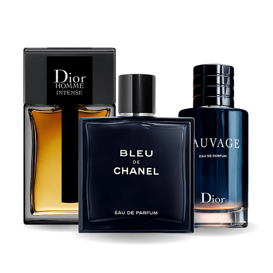 3er Parfüm-Set | Sauvage Dior, Bleu de Chanel, Dior Homme Intense 100 ml