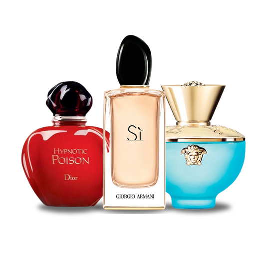 3er Parfüm-Set | Dior HYPNOTIC POISON, Giorgio Armani SÌ, Versace DYLAN TURQUOISE 100 ml