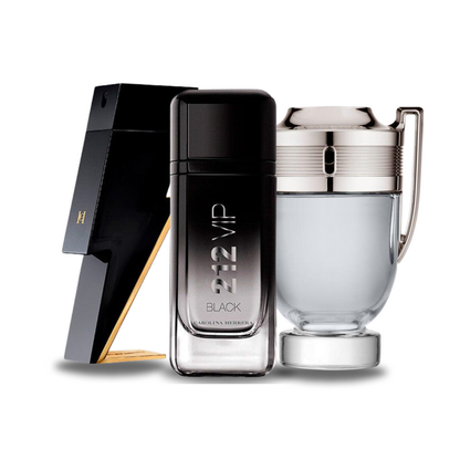 3er Parfüm-Set | BAD BOY, 212 VIP BLACK, Paco Rabanne INVICTUS 100 ml