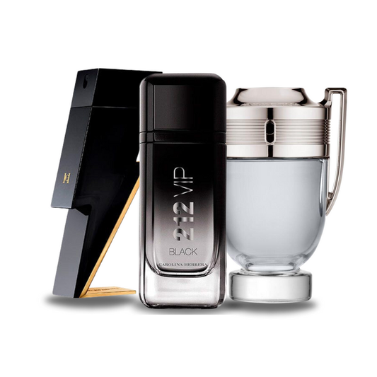 3er Parfüm-Set | BAD BOY, 212 VIP BLACK, Paco Rabanne INVICTUS 100 ml