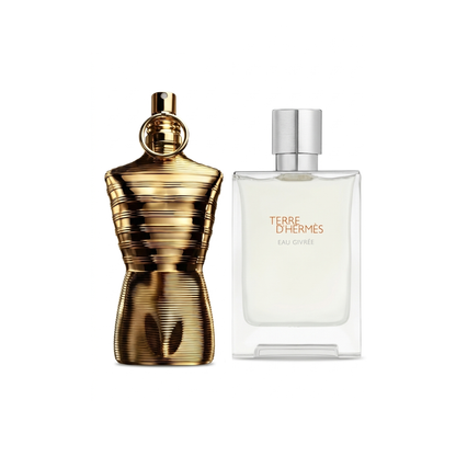 2er Parfüm-Set |Jean Paul Gaultier Le Male Elixir + Hermès Terre d’Hermès Eau Givrée 100ml