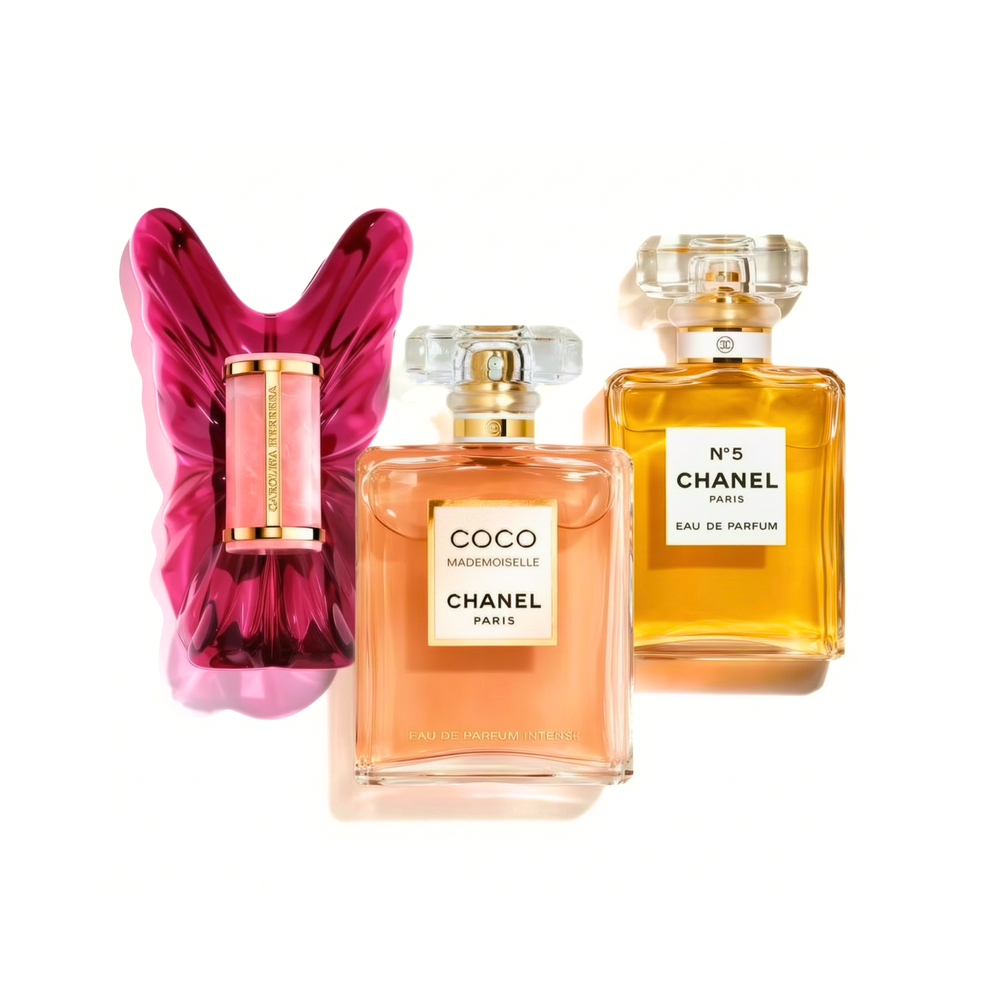 3er Parfüm-Set | Carolina Herrera La Bomba, COCO MADEMOISELLE, Chanel Nº5 100 ml