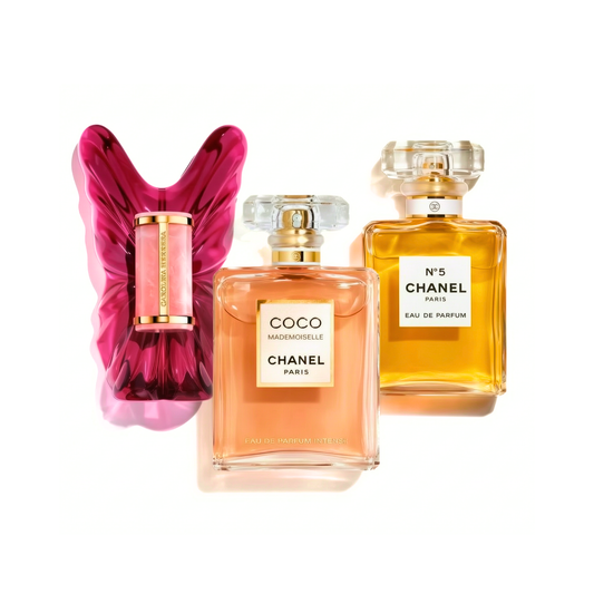3er Parfüm-Set | Carolina Herrera La Bomba, COCO MADEMOISELLE, Chanel Nº5 100 ml