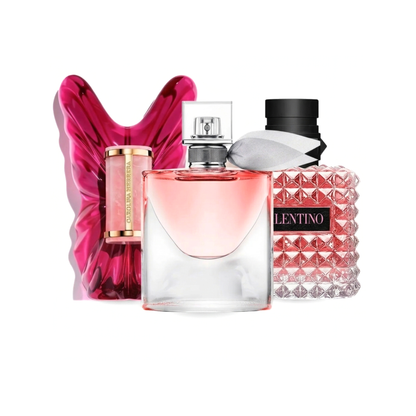 3er Parfüm-Set | Carolina Herrera La Bomba, La Vie Est Belle, Donna Intense Valentino - 100ml