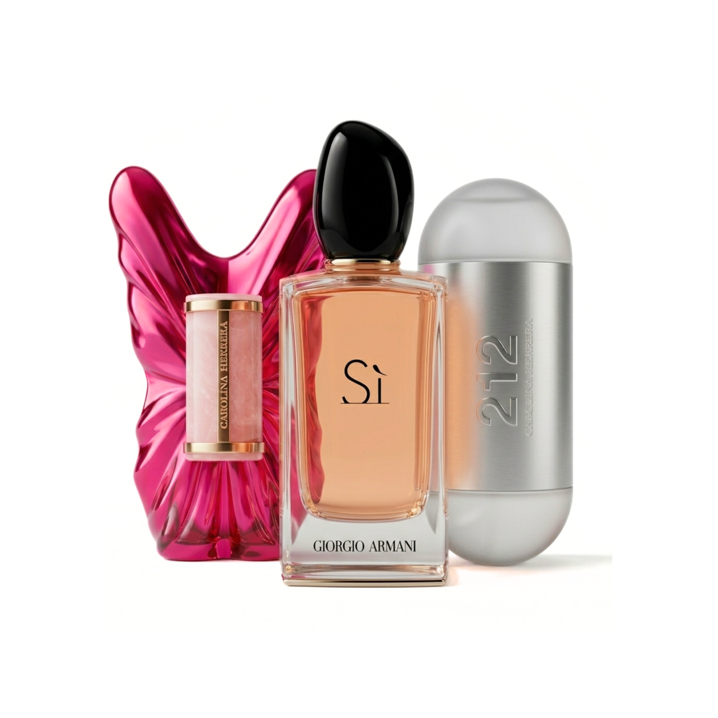 3er Parfüm-Set |  Carolina Herrera La Bomba, Giorgio Armani SI, 212 NYC - 100ml