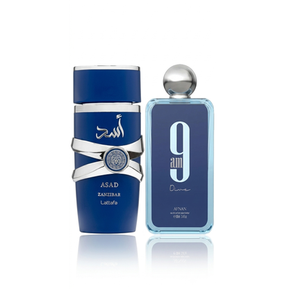 2er Parfüm-Set | Lattafa Asad Zanzibar + Afnan 9AM 100ml