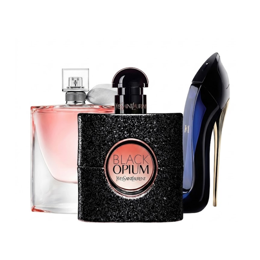 3er Parfüm-Set | YSL Black Opium, Carolina Herrera Good Girl, Lancôme La Vie Est Belle 100 ml
