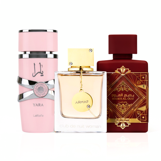3er Parfüm-Set | Yara Lattafa + Club de Nuit Woman + Lattafa Sublime 100 ml