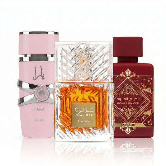 3er Parfüm-Set | Yara Lattafa + Khamrah + Bade'e Al Oud Sublime 100 ml