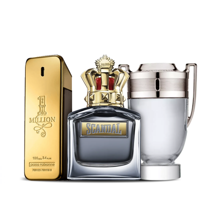 3er Parfüm-Set | Invictus + Scandal Men + One Million 100 ml