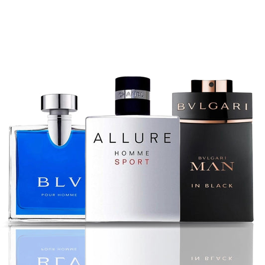 3er Parfüm-Set | BLV + Allure Homme Sport + Bulgari Man in Black 100 ml