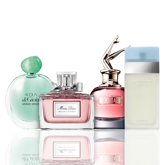 4er Parfüm-Set | Acqua di Gioia, Light Blue, Scandal, Miss Dior 100 ml