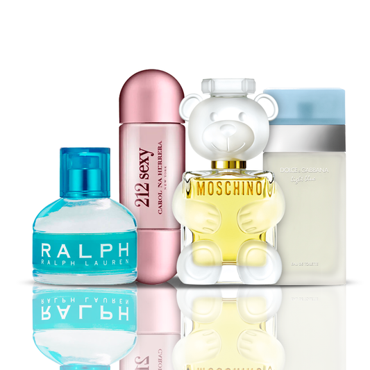4er Parfüm-Set | 212 Sexy + Light Blue + Moschino Toy 2 + Ralph Lauren 100 ml