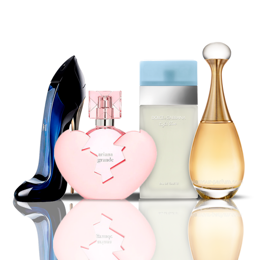 4er Parfüm-Set | Thank U Next + Light Blue + Good Girl + J'adore 100 ml