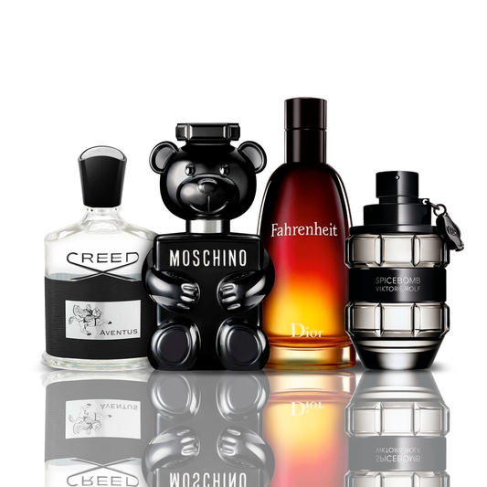 4er Parfüm-Set | Creed Aventus + Fahrenheit + SpiceBomb + Toy Boy Moschino 100 ml