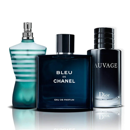 3er Parfüm-Set | Le Male, Bleu de Chanel und Sauvage (100 ml)