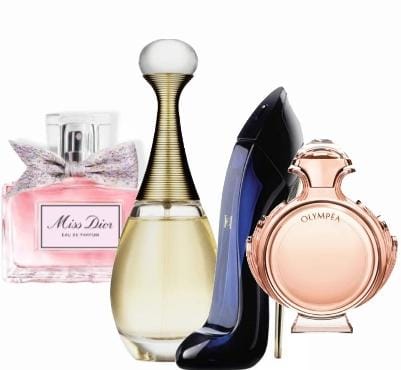 4er Parfüm-Set | Miss Dior + J'adore + Good Girl + Olympéa - 100 ml